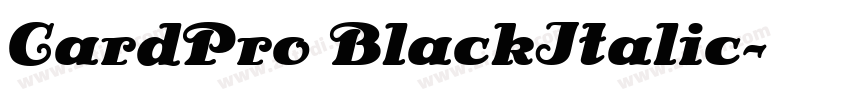 CardPro BlackItalic字体转换